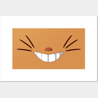 Smile cat face mask Posters and Art